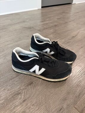 New Balance Black and White Retro Running Sneakers